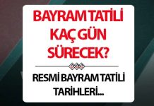 Kurban Bayramı 2026 tarihleri ve tatil süresi